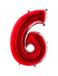 Balão Número 6 Vermelho